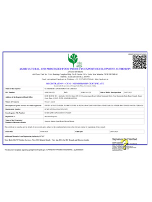 Apeda-Certificate